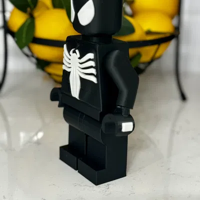 Mô hình Lego Black Spider-Man 10 inch in 3D ấn tượng