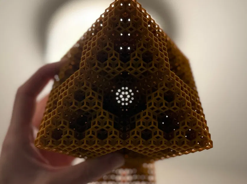 Cấu trúc Fractal Sierpiński Octahedron dạng khung Rhombic Dodecahedron - Level 4 - Image 1