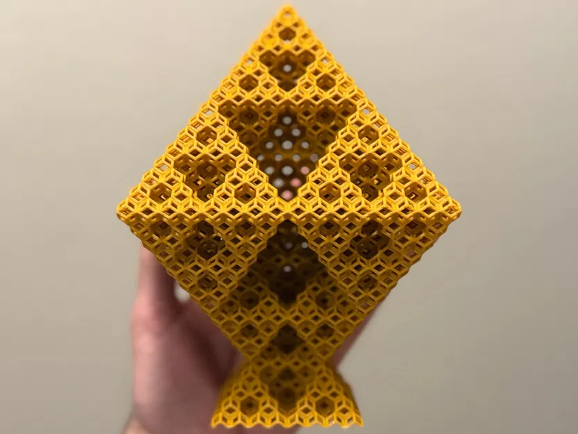 Cấu trúc Fractal Sierpiński Octahedron dạng khung Rhombic Dodecahedron - Level 4 - Image 5