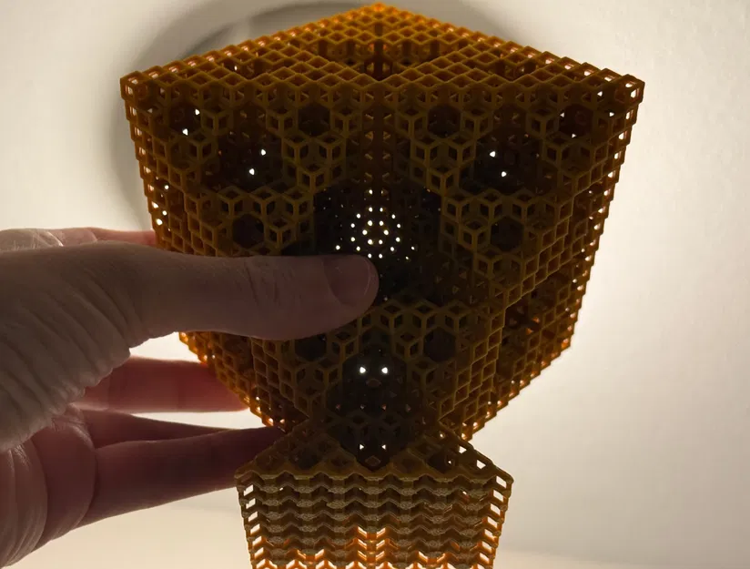 Cấu trúc Fractal Sierpiński Octahedron dạng khung Rhombic Dodecahedron - Level 4 - Image 7