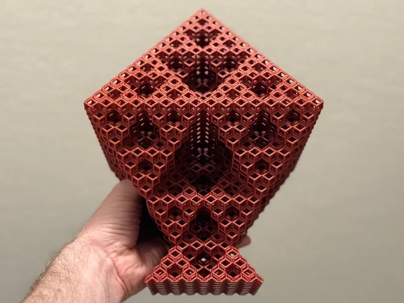 Cấu trúc Fractal Sierpiński Octahedron dạng khung Rhombic Dodecahedron - Level 4 - Image 8