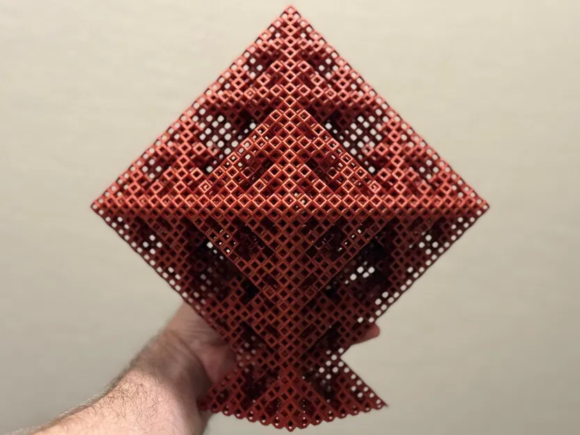 Cấu trúc Fractal Sierpiński Octahedron dạng khung Rhombic Dodecahedron - Level 4 - Image 9