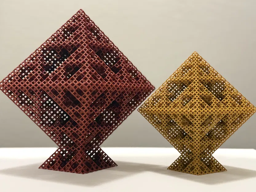 Cấu trúc Fractal Sierpiński Octahedron dạng khung Rhombic Dodecahedron - Level 4 - Image 11