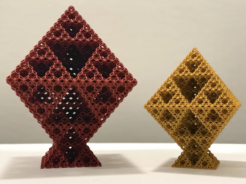 Cấu trúc Fractal Sierpiński Octahedron dạng khung Rhombic Dodecahedron - Level 4 - Image 12