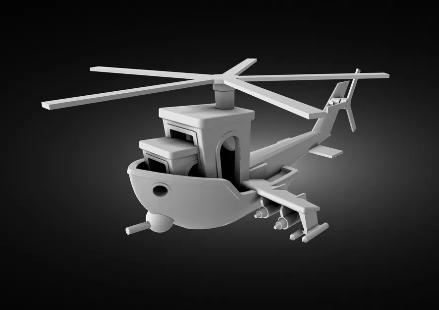 Hind Benchy - Mẫu trực thăng in 3D dễ dàng - Image 1