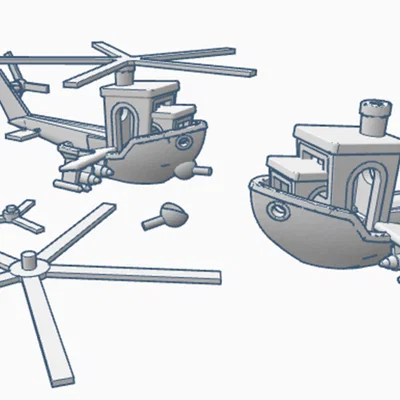 Hind Benchy - Mẫu trực thăng in 3D dễ dàng
