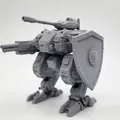 Mô hình Mech chiến đấu hai chân có khiên - Thumbnail 1