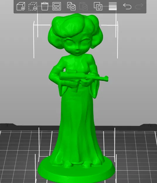 Mô hình 3D công chúa Leia phong cách Minix cho fan Star Wars - Image 2