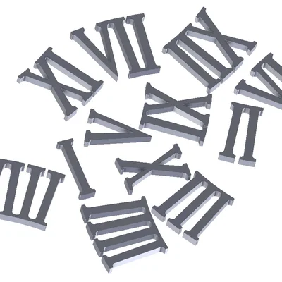 Bộ chữ số La Mã (Roman Numbers) in 3D cho đồng hồ DIY