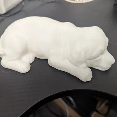 Mô hình chú chó Labrador đang ngủ (Sleepy Dog) - File in 3D dễ in
