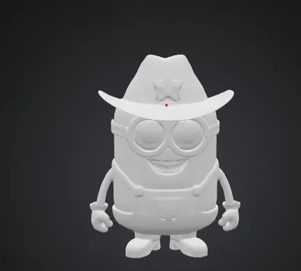 Mô hình Minion đội mũ cao bồi 3D cực đáng yêu cho người đam mê - Image 1