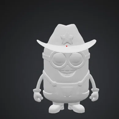 Mô hình Minion đội mũ cao bồi 3D cực đáng yêu cho người đam mê