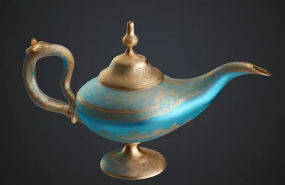 Mô hình Đèn Thần Genie Lamp trang trí độc đáo - In 3D - Image 1