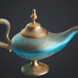 Mô hình Đèn Thần Genie Lamp trang trí độc đáo - In 3D