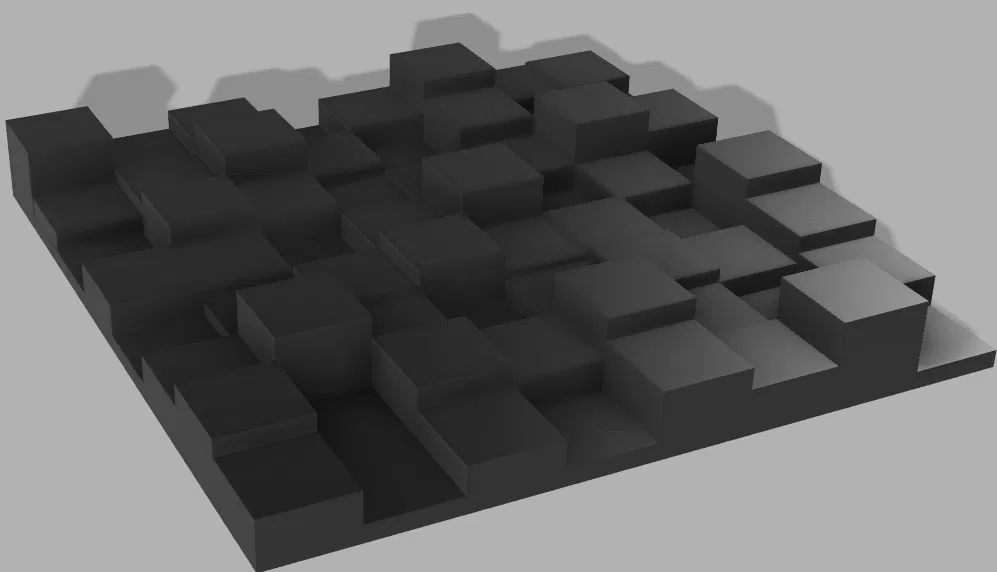 Tấm ốp cách âm trang trí hoa văn khối vuông in 3D hiện đại - Image 1