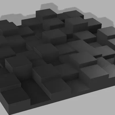 Tấm ốp cách âm trang trí hoa văn khối vuông in 3D hiện đại