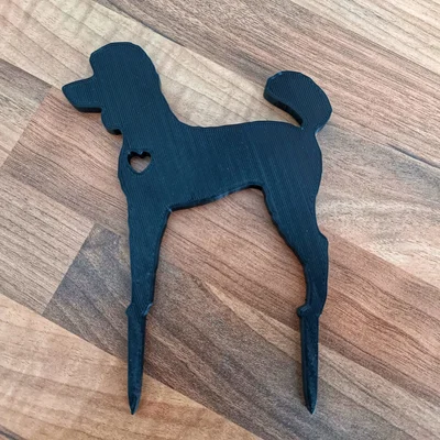 Mô hình trang trí sân vườn hình chó Poodle 3D độc đáo