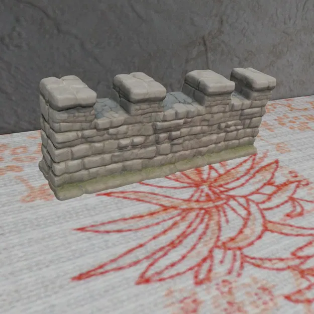 Mô hình tường đá D&D 28mm Stone Wall - In nhanh cho game RPG - Image 1