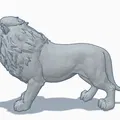 Mô hình sư tử 3D phong cách Low Poly nghệ thuật - Thumbnail 1