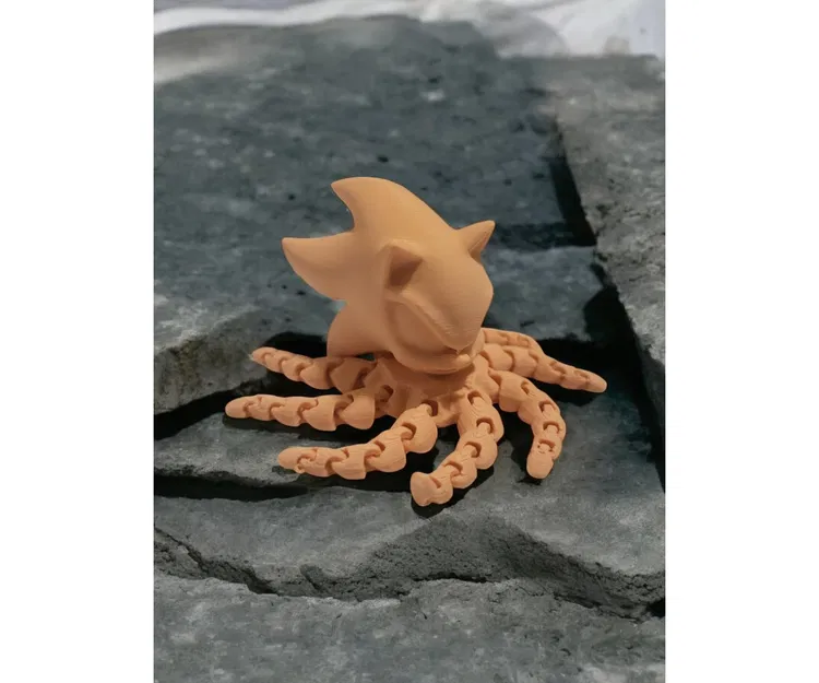 Mô hình 3D Sonic Octopus kết hợp bạch tuộc độc đáo - Image 1