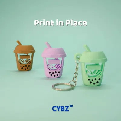 Móc khóa Fidget Flick Boba Tea: Đồ chơi in 3D cực kỳ thú vị