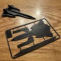 Mô hình Kit Card máy bay SR-71 Blackbird và chân đế - Thumbnail 2