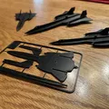 Mô hình Kit Card máy bay SR-71 Blackbird và chân đế - Thumbnail 5