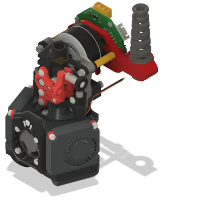 Ngàm gắn Nitehawk 36 cho đầu in Xol, dùng Sherpa Mini extruder và PUG strain relief