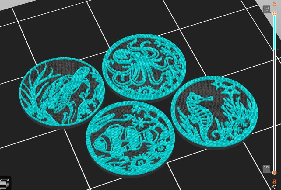 Bộ 4 Nam Châm Trang Trí Hình Sinh Vật Biển - Image 1