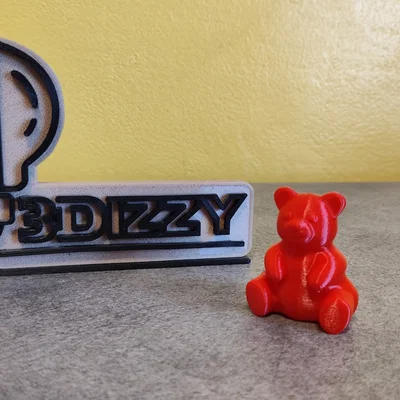 Mô hình 3D chú gấu Gummy Bear chi tiết và đáng yêu