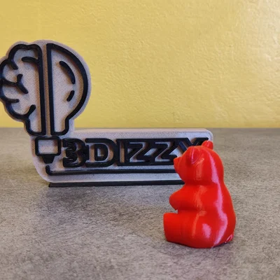 Mô hình 3D chú gấu Gummy Bear chi tiết và đáng yêu