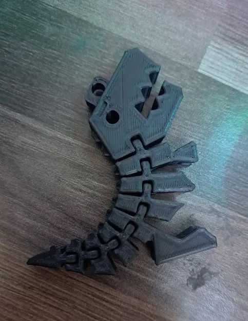 Móc khóa khủng long Flexi T-Rex linh hoạt in 3D siêu dễ - Image 2