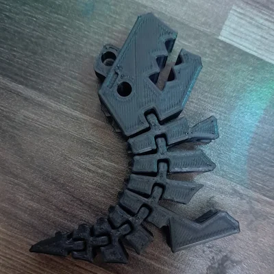 Móc khóa khủng long Flexi T-Rex linh hoạt in 3D siêu dễ