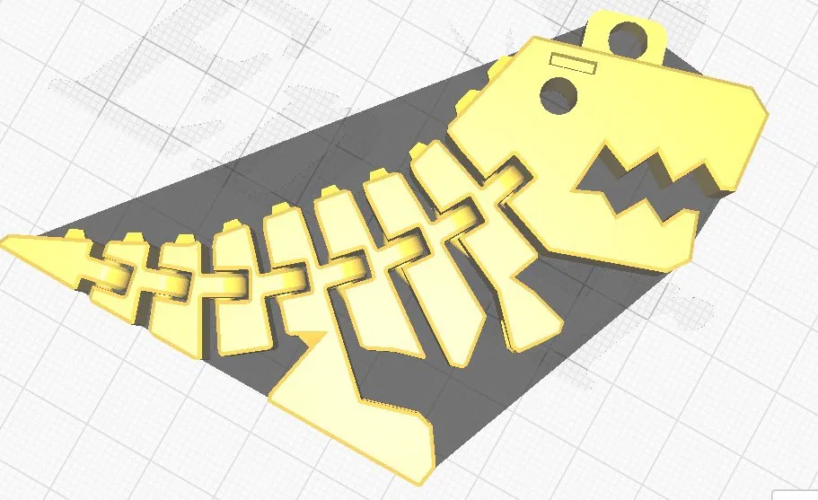 Móc khóa khủng long Flexi T-Rex linh hoạt in 3D siêu dễ - Image 3