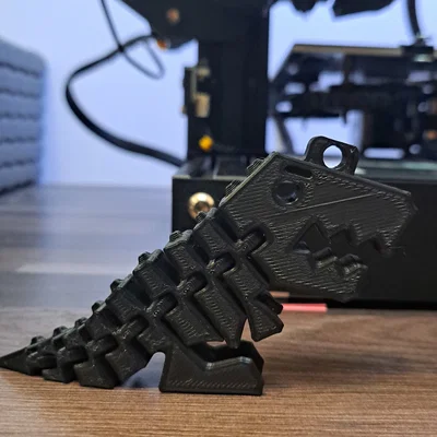 Móc khóa khủng long Flexi T-Rex linh hoạt in 3D siêu dễ