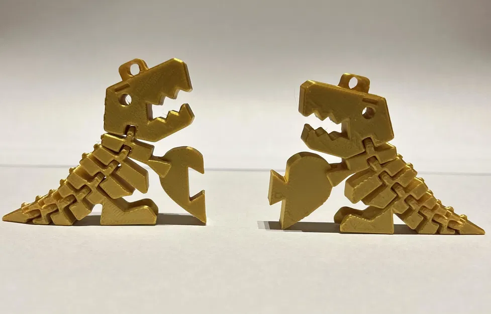 Móc khóa đôi khủng long Flexi Dino REX tình bạn - Image 1