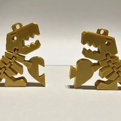 Móc khóa đôi khủng long Flexi Dino REX tình bạn