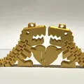 Móc khóa đôi khủng long Flexi Dino REX tình bạn - Thumbnail 2