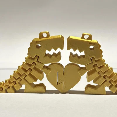 Móc khóa đôi khủng long Flexi Dino REX tình bạn