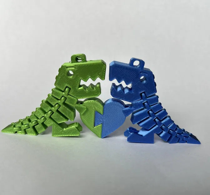 Móc khóa đôi khủng long Flexi Dino REX tình bạn - Image 3