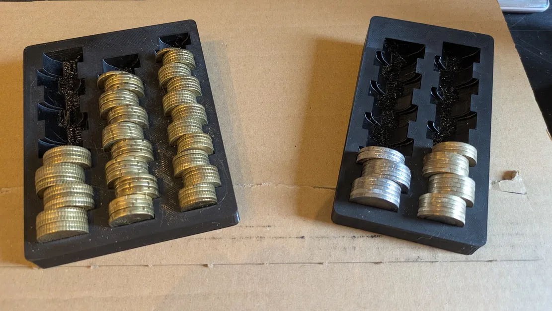 Khay sắp xếp tiền xu Euro (Euro Coin Sorter Tray) 3D Printing - Image 4