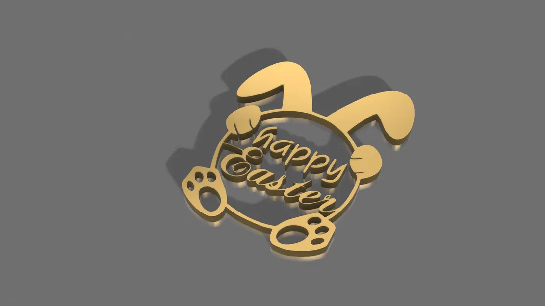 Mô hình trang trí Happy Easter hình chú thỏ dễ thương in 3D - Image 2
