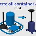 Thùng chứa nhớt thải Kit Card - Phụ kiện garage diorama tỉ lệ 1:24 - Thumbnail 1