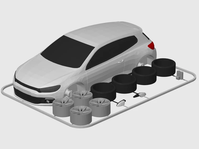 Mô hình lắp ráp Volkswagen Scirocco Kit Card (tỷ lệ 1:24) - Image 2