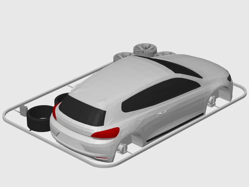 Mô hình lắp ráp Volkswagen Scirocco Kit Card (tỷ lệ 1:24) - Image 3