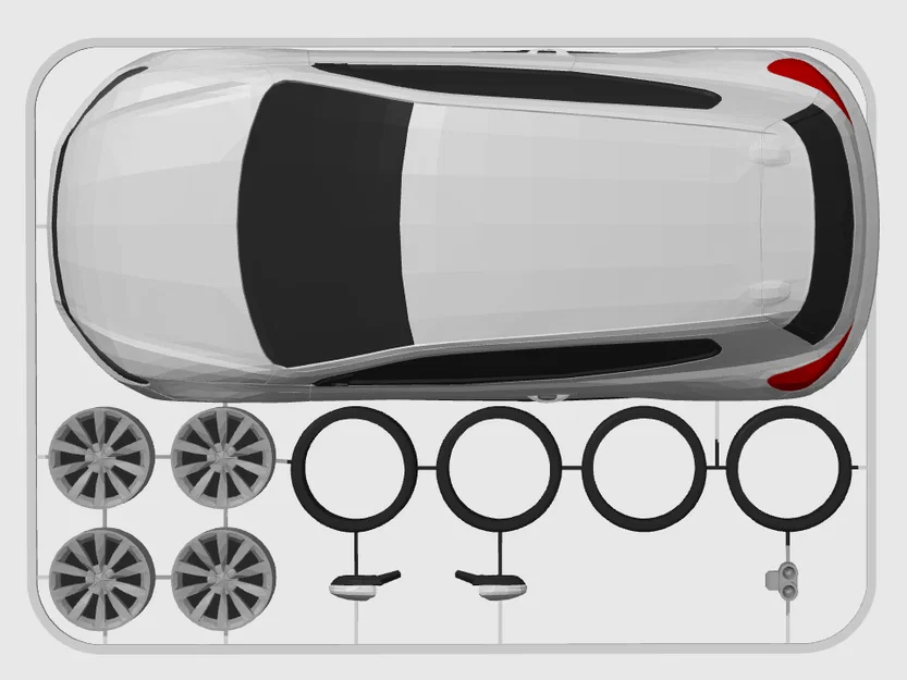 Mô hình lắp ráp Volkswagen Scirocco Kit Card (tỷ lệ 1:24) - Image 7
