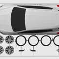 Mô hình lắp ráp Volkswagen Scirocco Kit Card (tỷ lệ 1:24) - Thumbnail 7