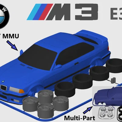 Mô hình BMW M3 E36 Coupé Kit Card (Tỷ lệ 1:24)