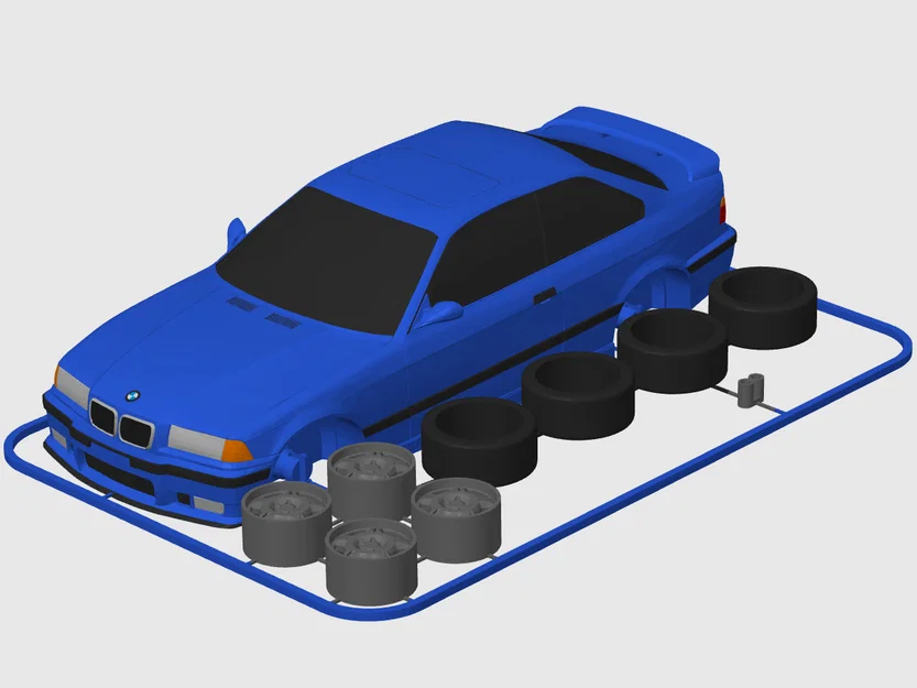 Mô hình BMW M3 E36 Coupé Kit Card (Tỷ lệ 1:24) - Image 10