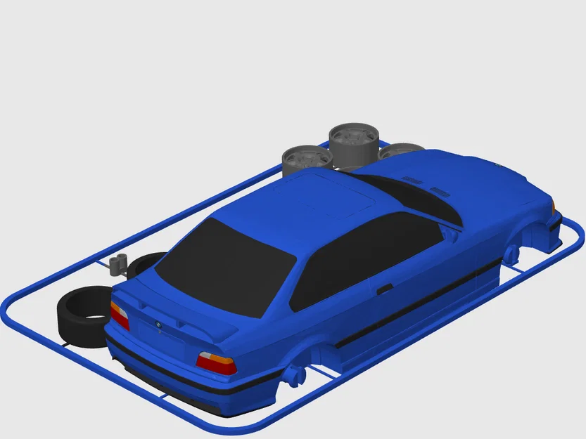 Mô hình BMW M3 E36 Coupé Kit Card (Tỷ lệ 1:24) - Image 11